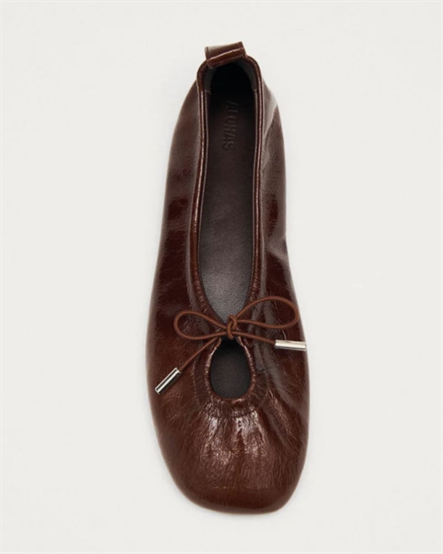 ALOHAS ROSALIND PATENT BALLERINA BROWN